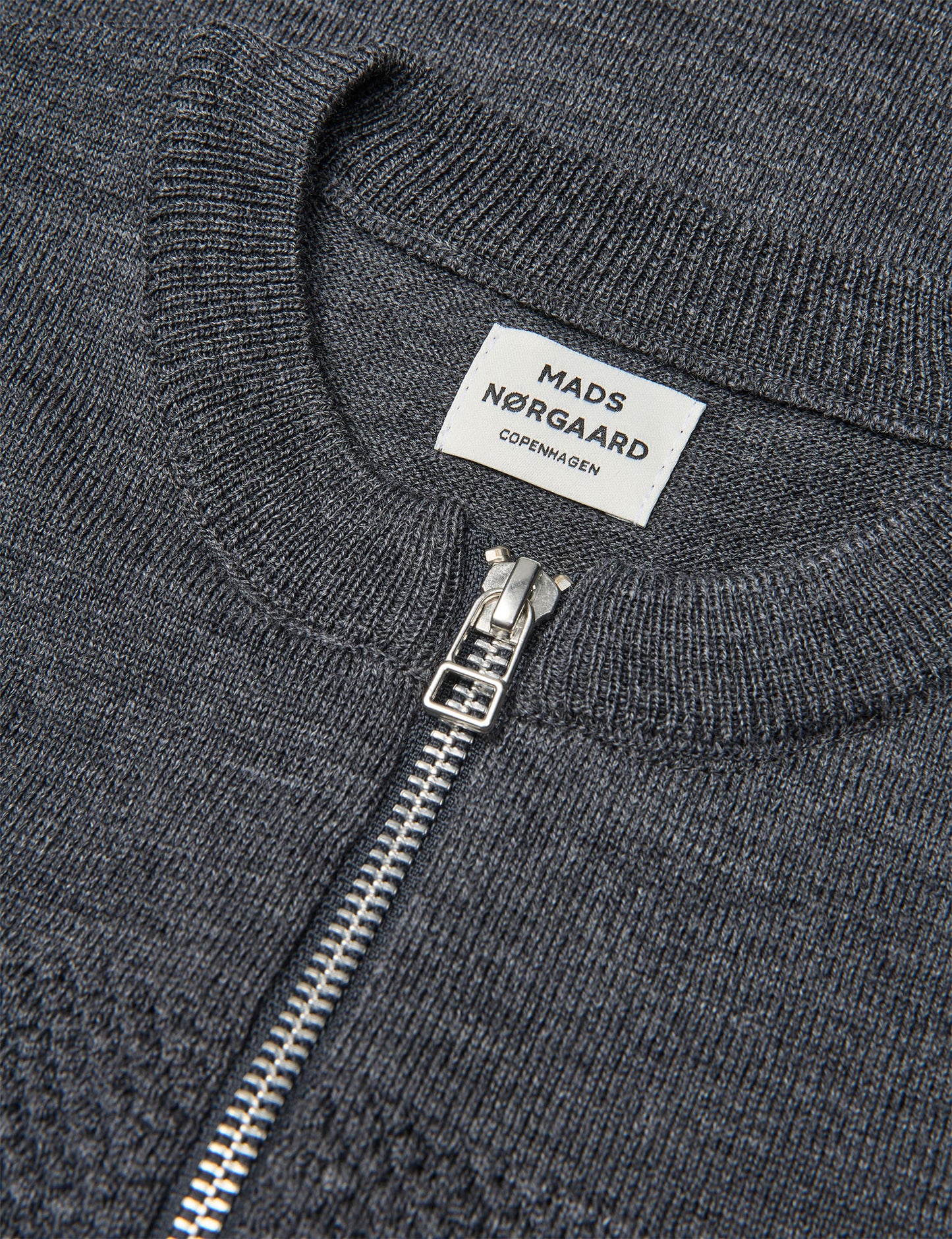 Amico Wool Klembino Zip, Dark Grey Melange