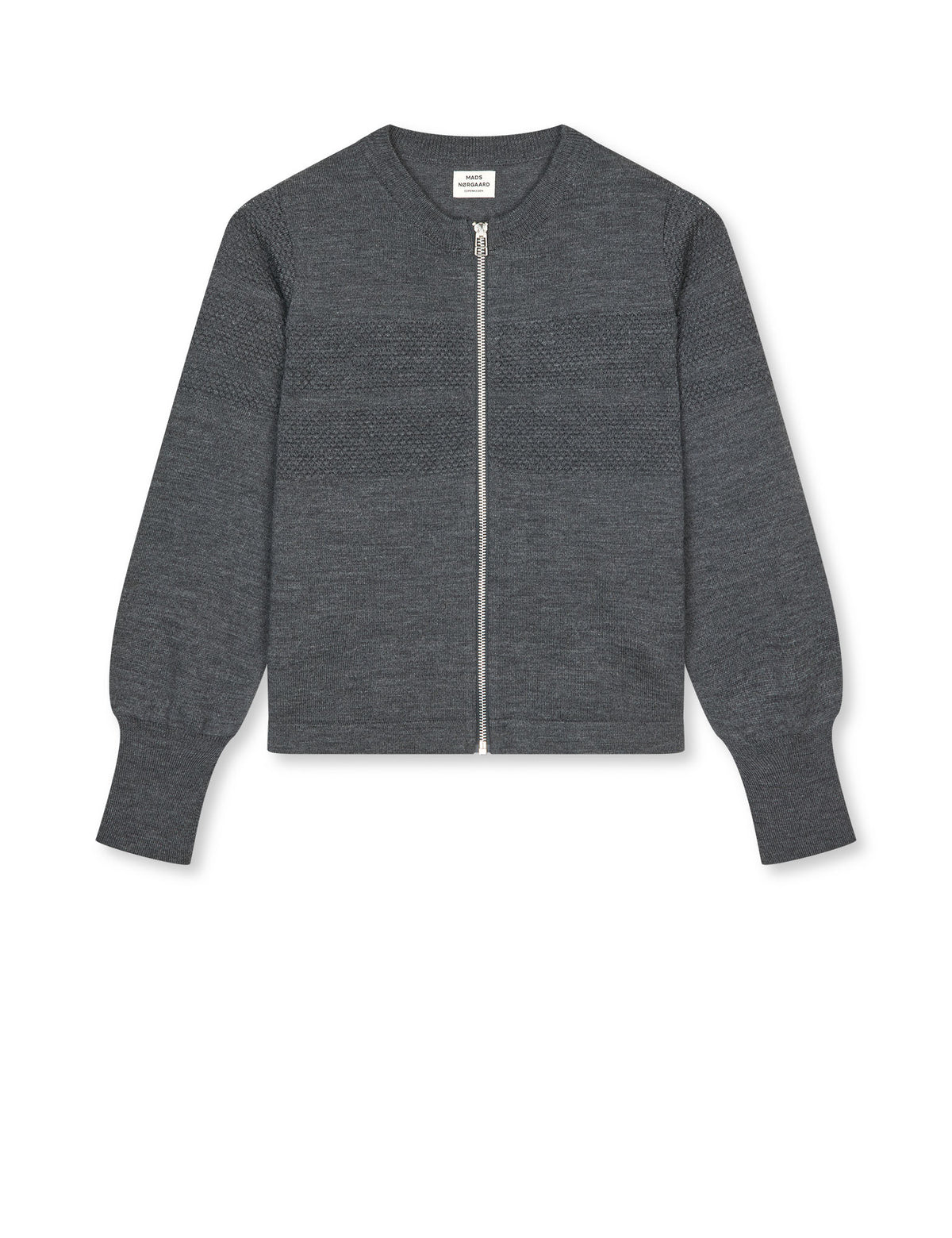 Amico Wool Klembino Zip, Dark Grey Melange