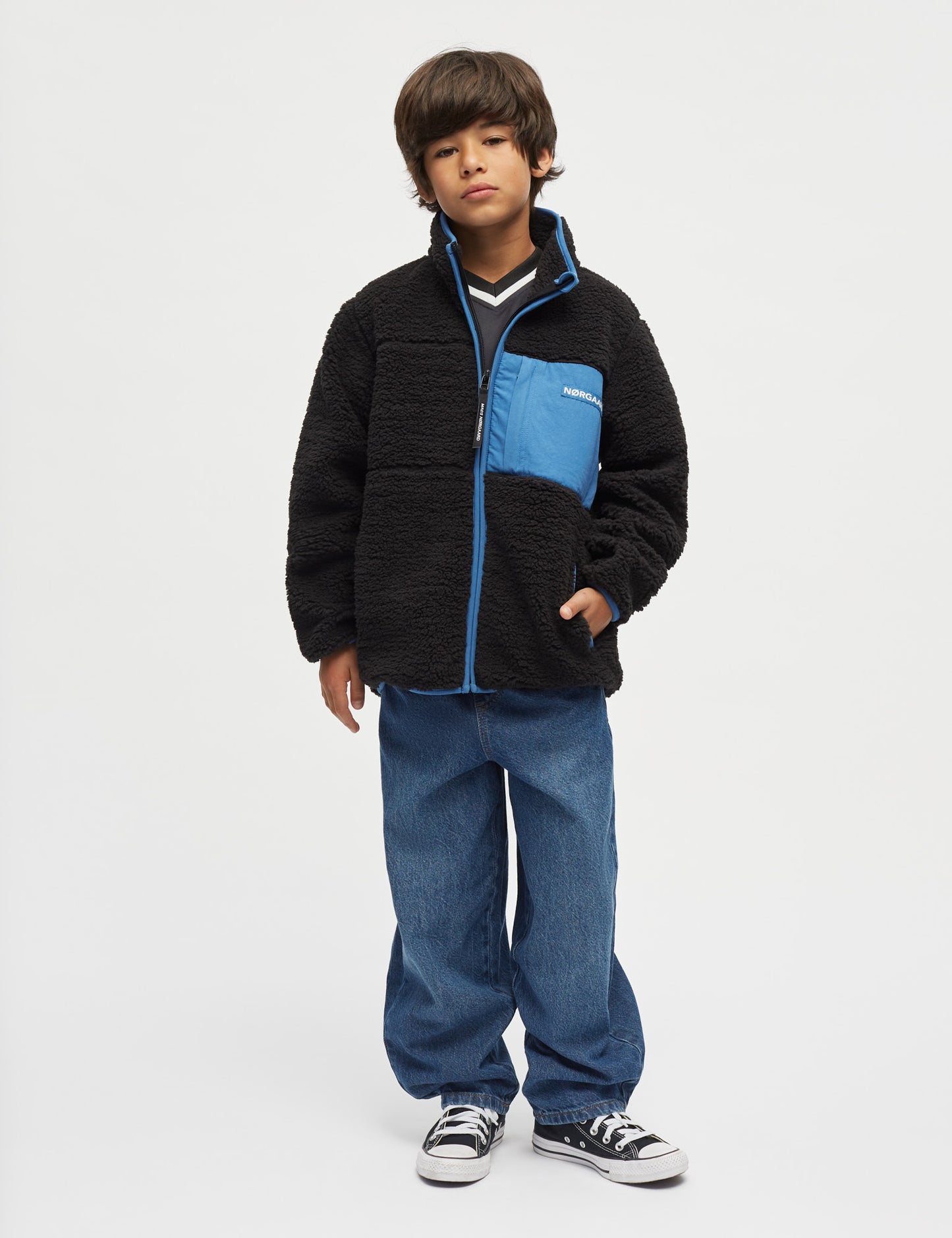 Teddy Fleece Jeffo Jacket, Jet Black