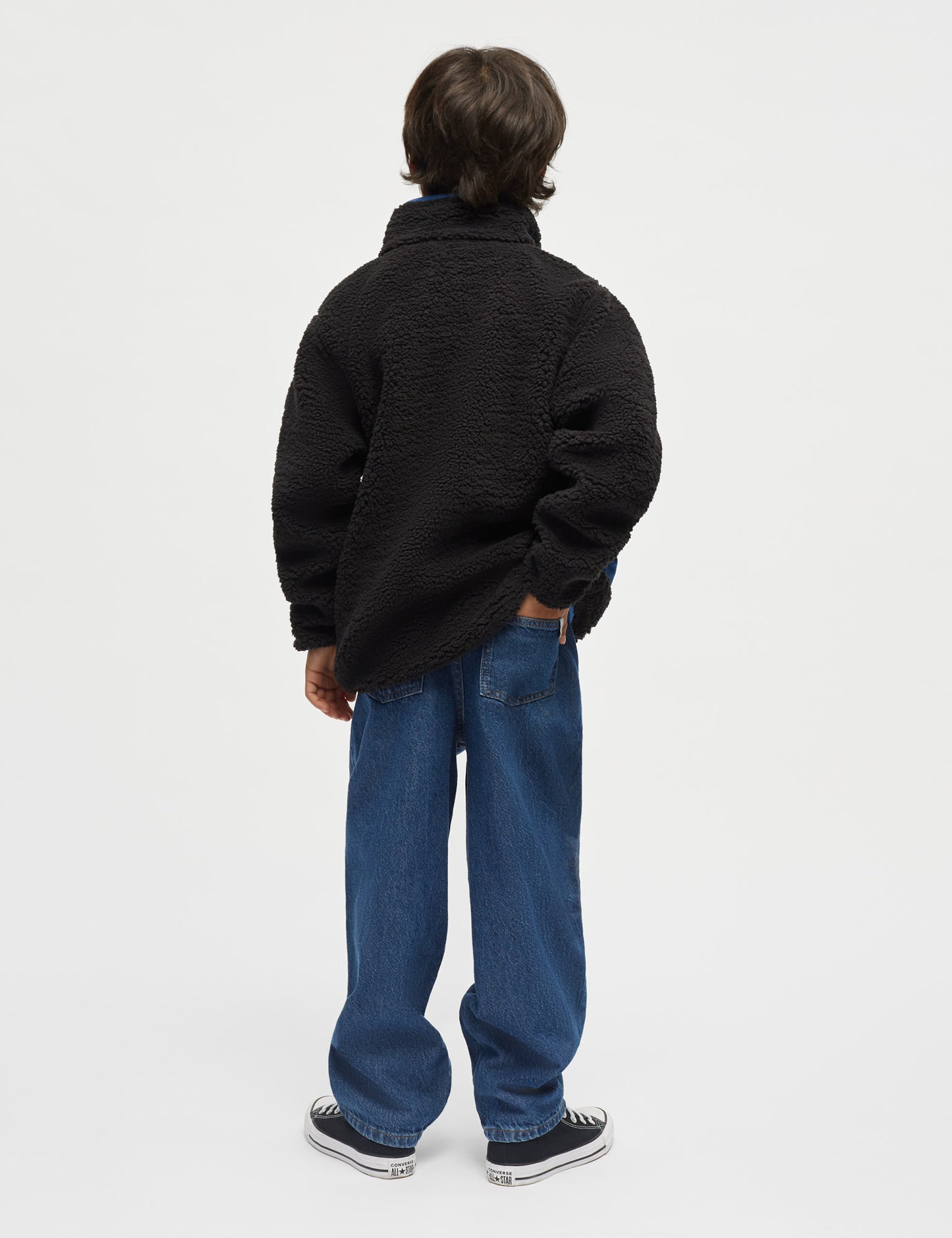 Teddy Fleece Jeffo Jacket, Jet Black