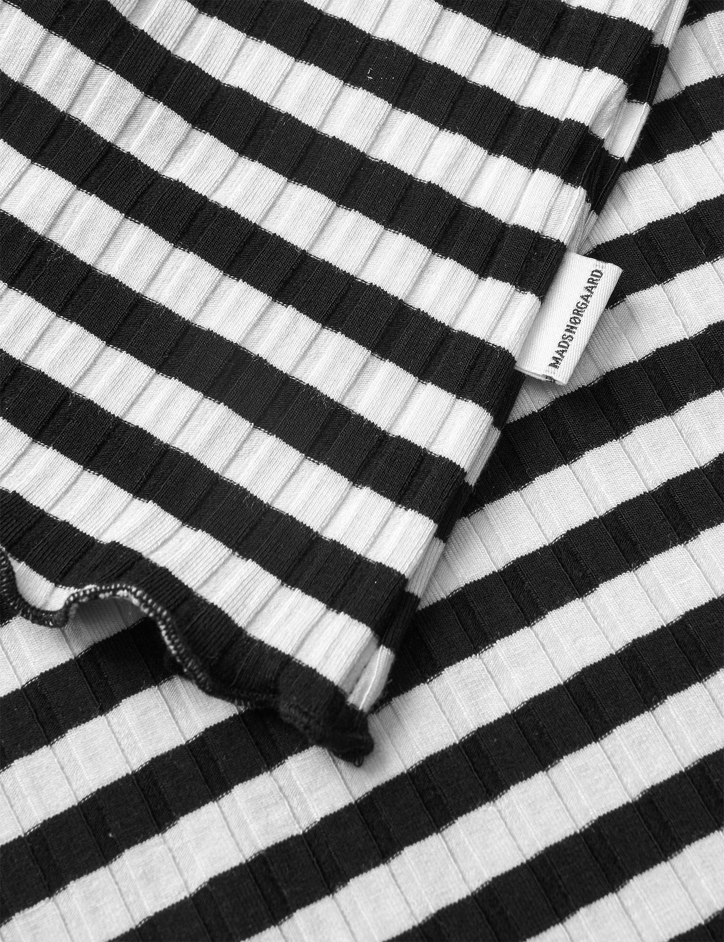 5x5 Classic Stripe Tikina Dress, Black/Vanilla Ice