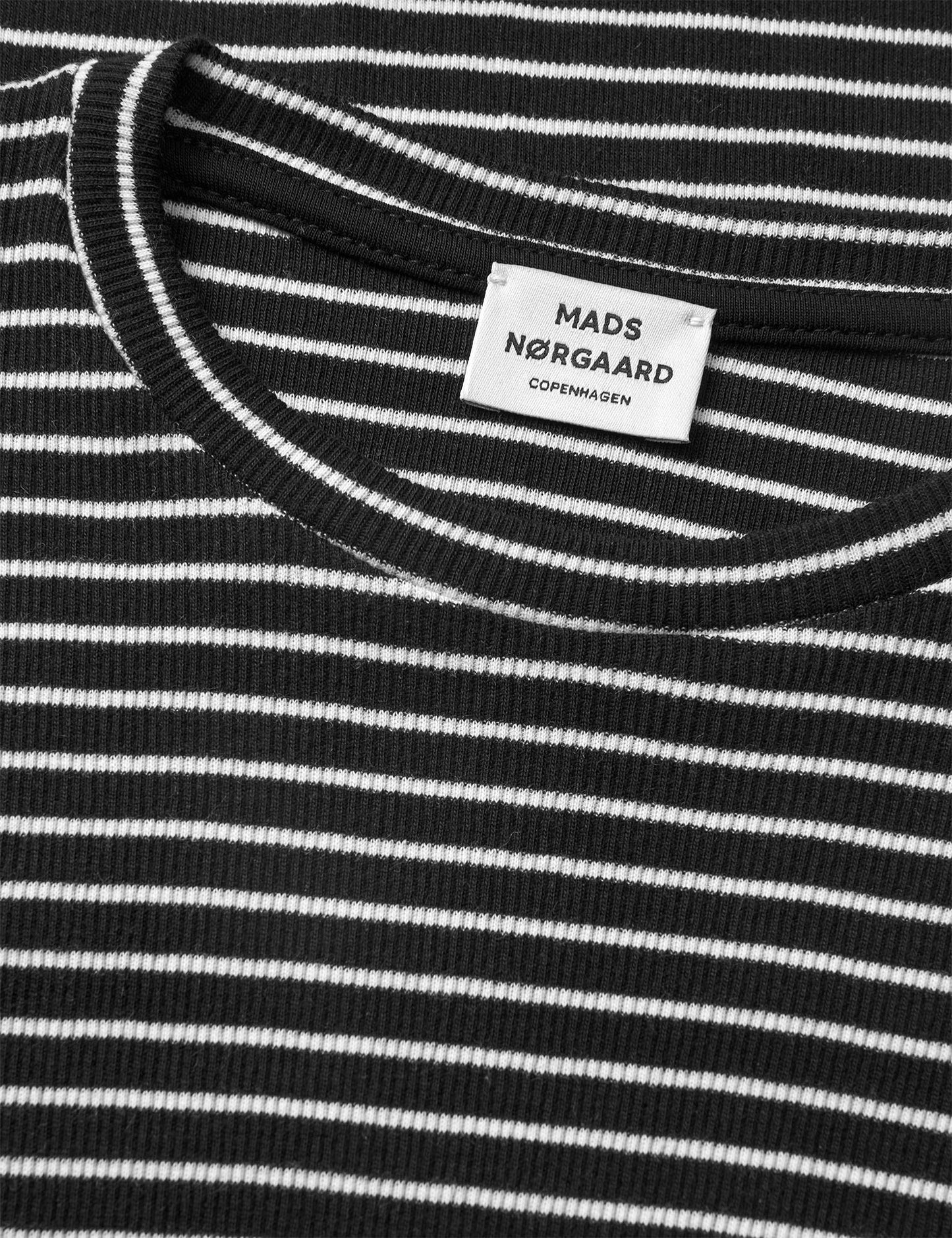 2x2 Cotton Stripe Talino Tee L/S, Black/Vanilla Ice