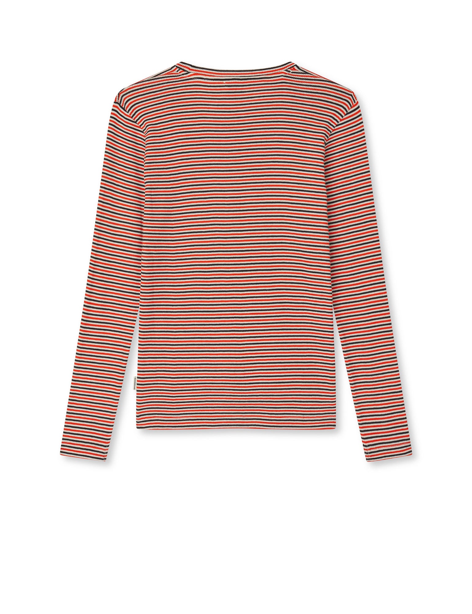 2x2 Cotton Stripe Talino Tee L/S, Fiery Red/Vanilla Ice – MADS