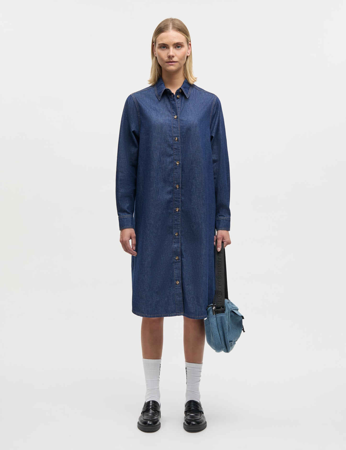 Air Denim Crissy Dress, Mid Blue Denim