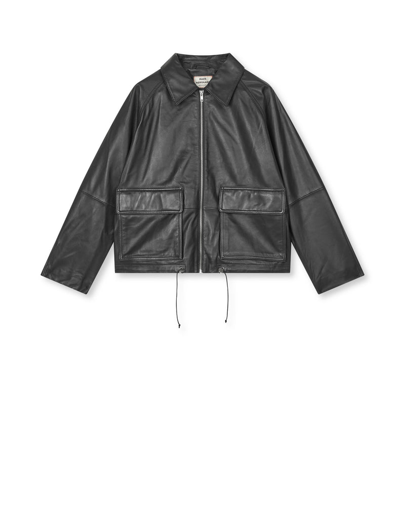 Shiny Leather Delish Jacket, Black – MADS NØRGAARD – COPENHAGEN