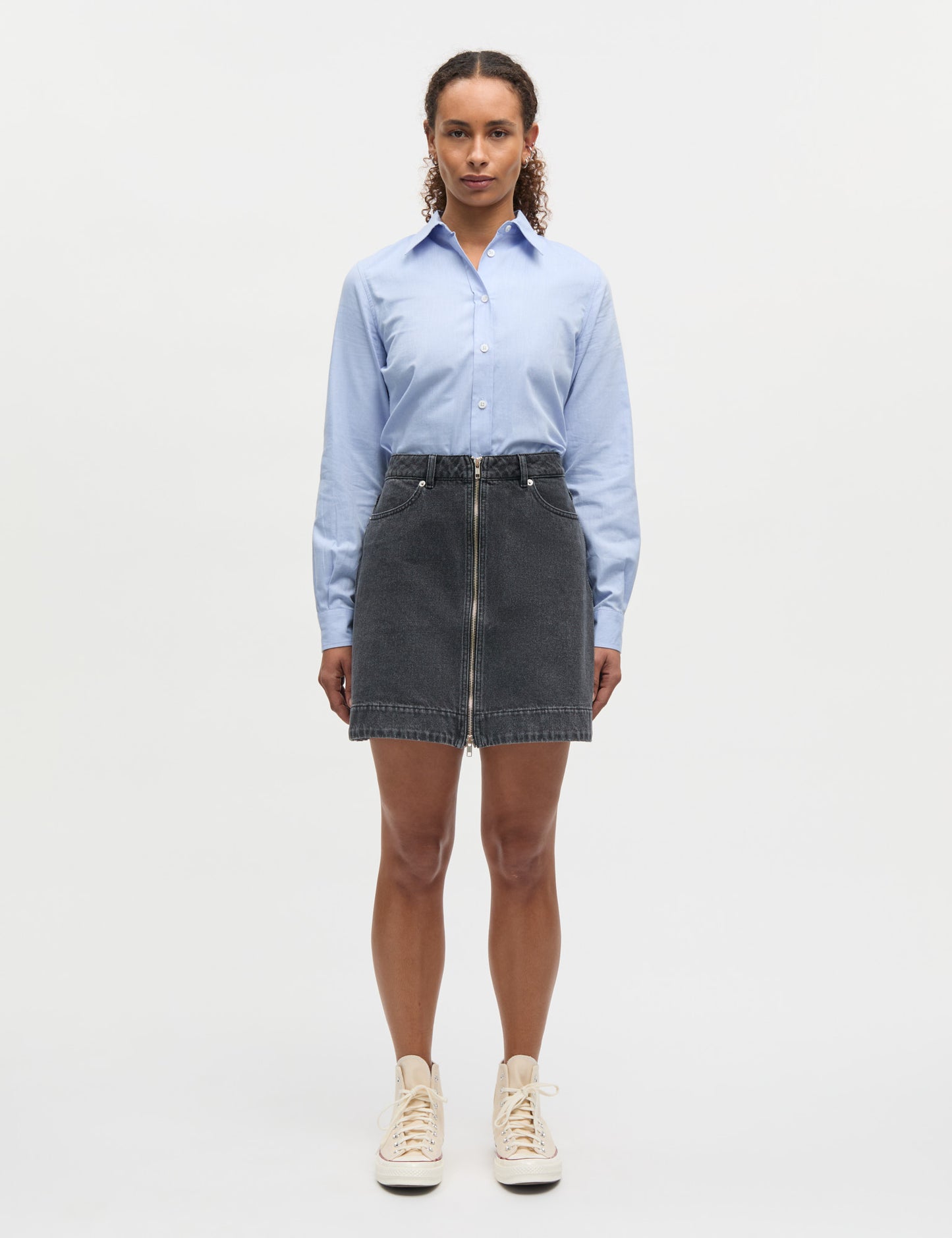 Luke Black Denim Riva Skirt, Black Vintage