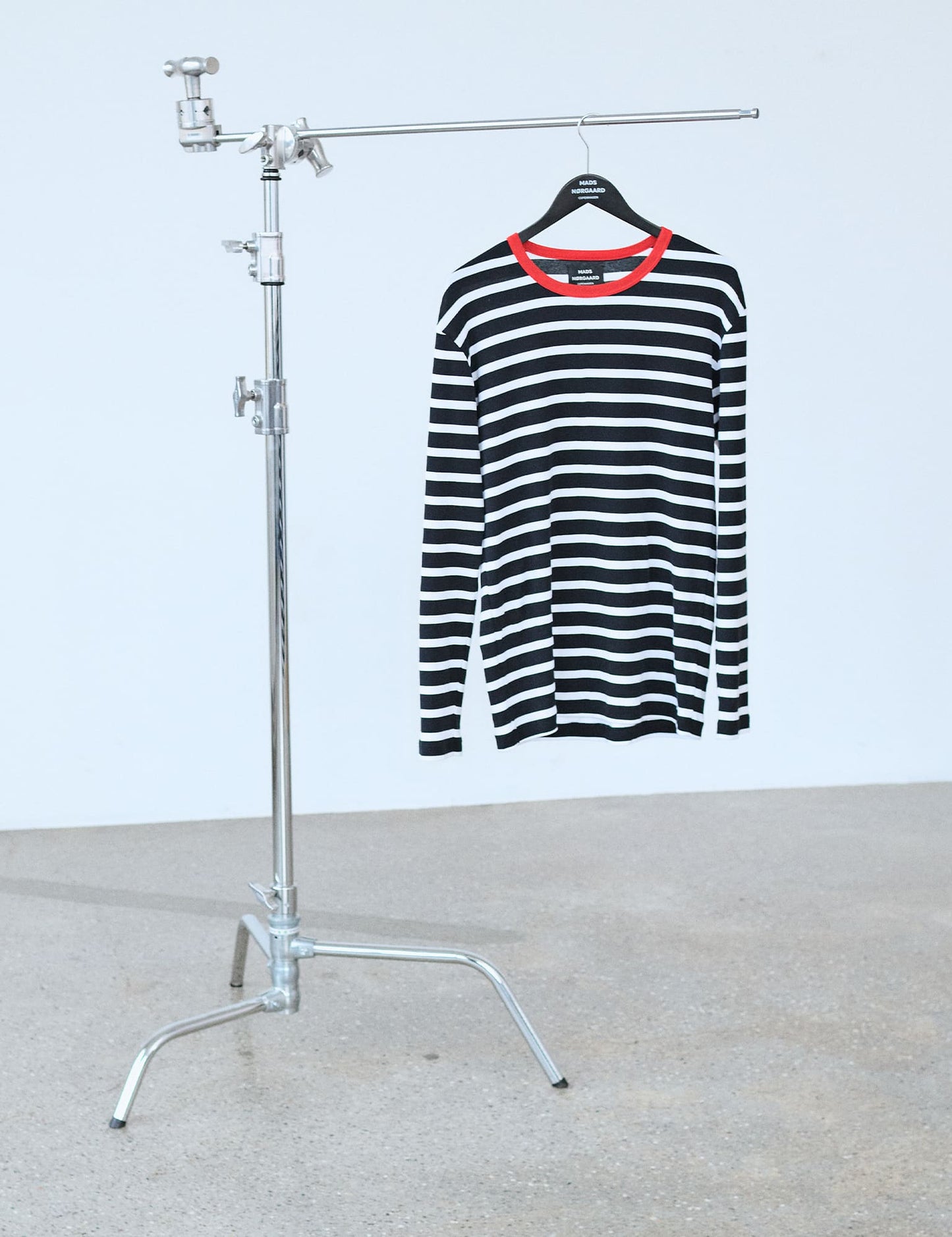 Trio Rib Tobias Tee LS, Black/White