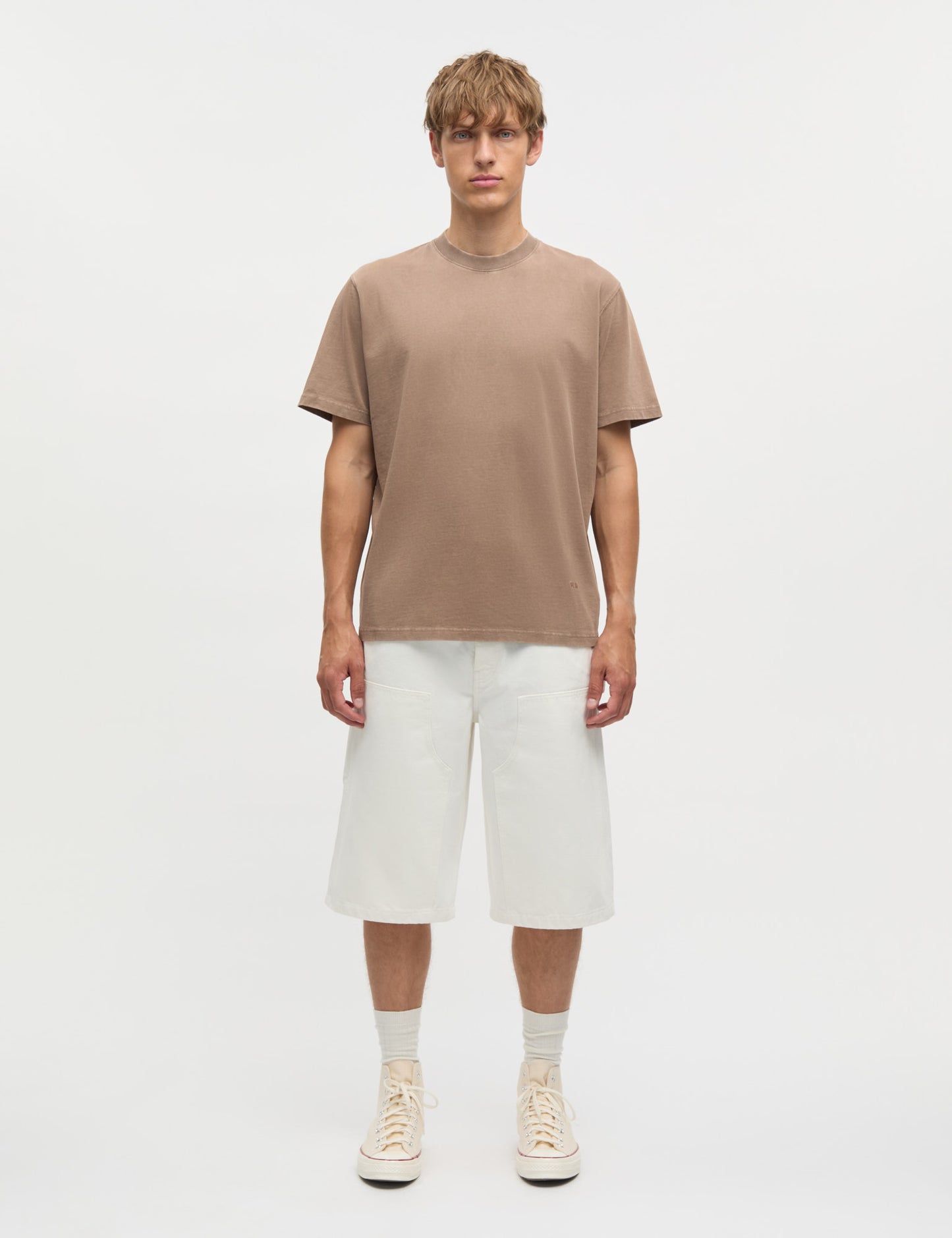 Combed Jersey Dye Thorbjørn Tee, Walnut