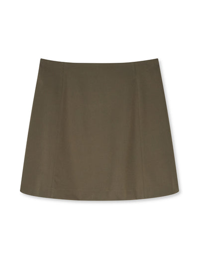 Stretchy Nylon Roberta Skirt, Tarmac