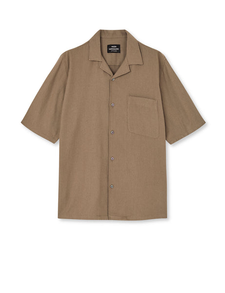 Texture Kenji Shirt SS, Walnut – MADS NØRGAARD – COPENHAGEN