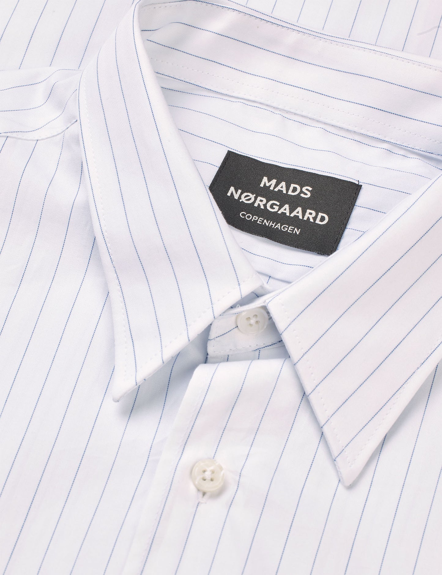 Cotton Soft Oskar Shirt SS, White/Bright Cobalt Stripe