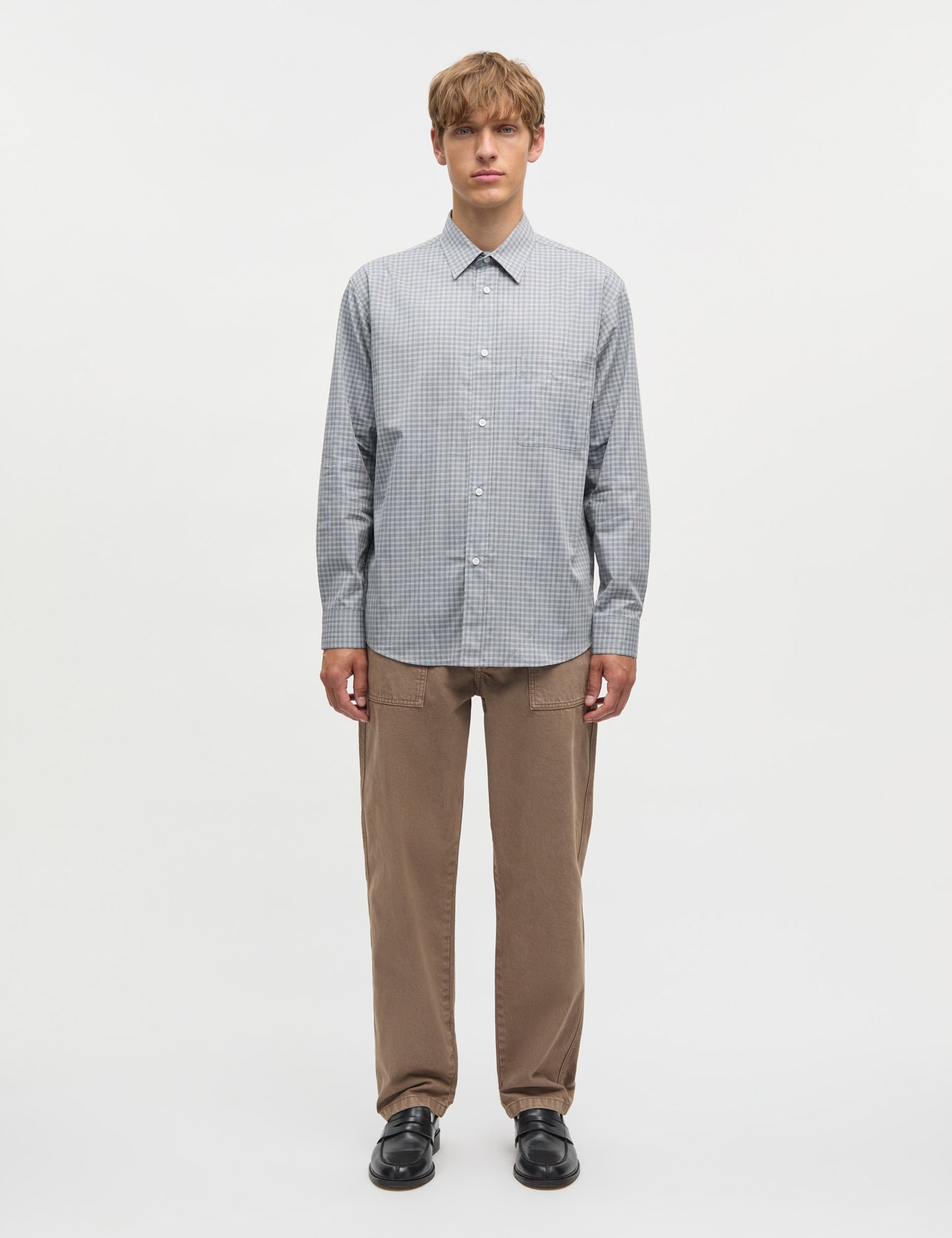 Cotton Soft Marcel Shirt, Sky Captain CH.