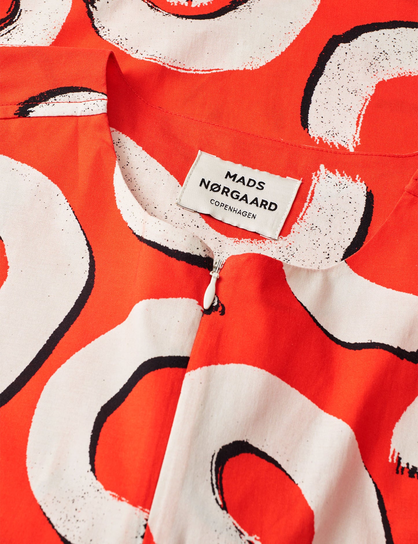 Colleen Funa Top AOP, Swirl AOP/Fiery Red