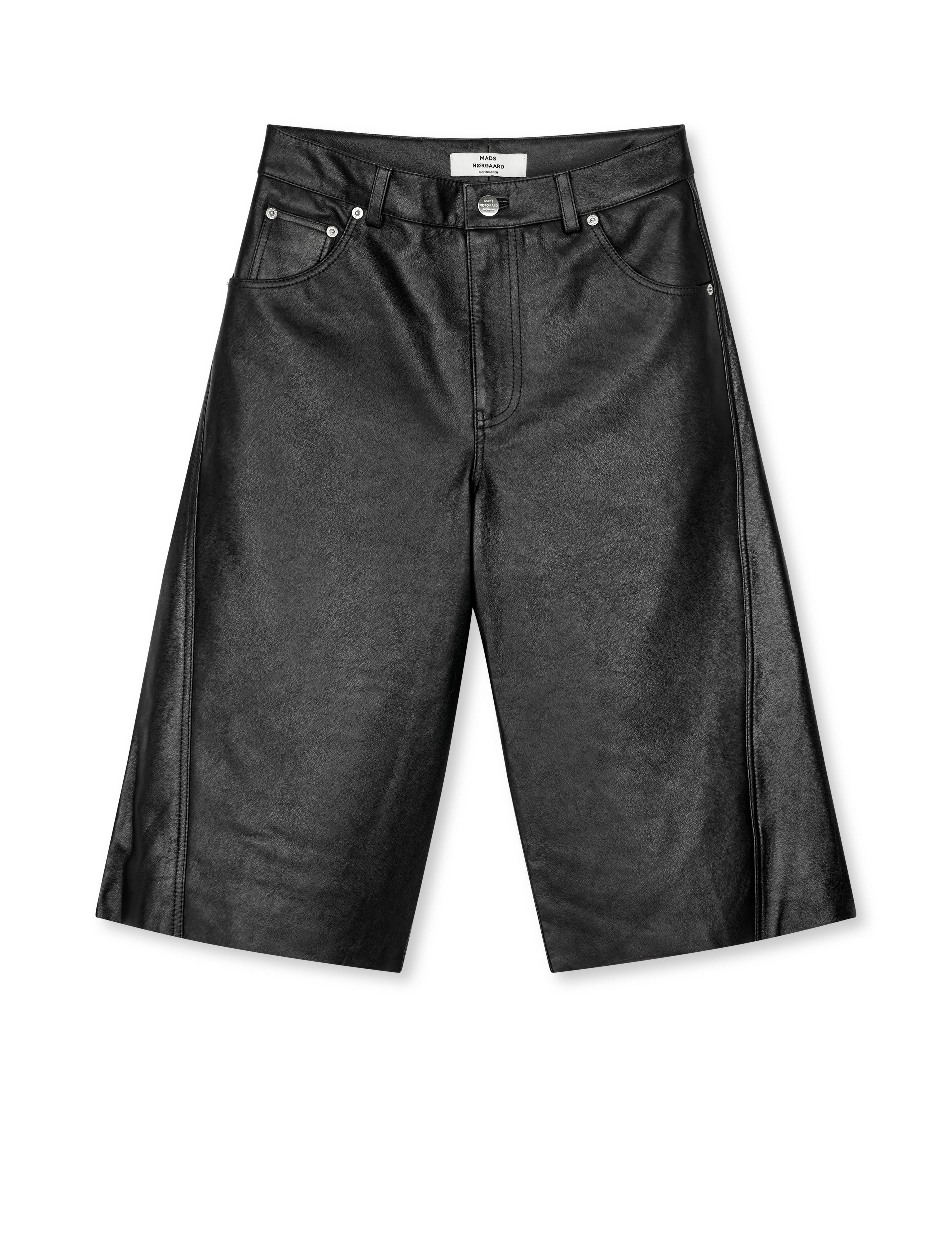 Shiny Leather Robyn Shorts, Black – MADS NØRGAARD – COPENHAGEN