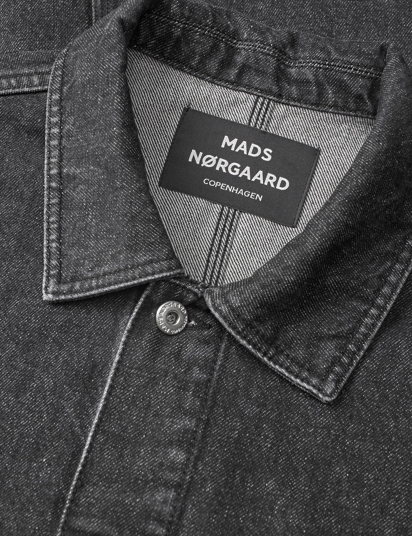 Arizona Black Denim Chore Jacket, Black Grey Stone Wash