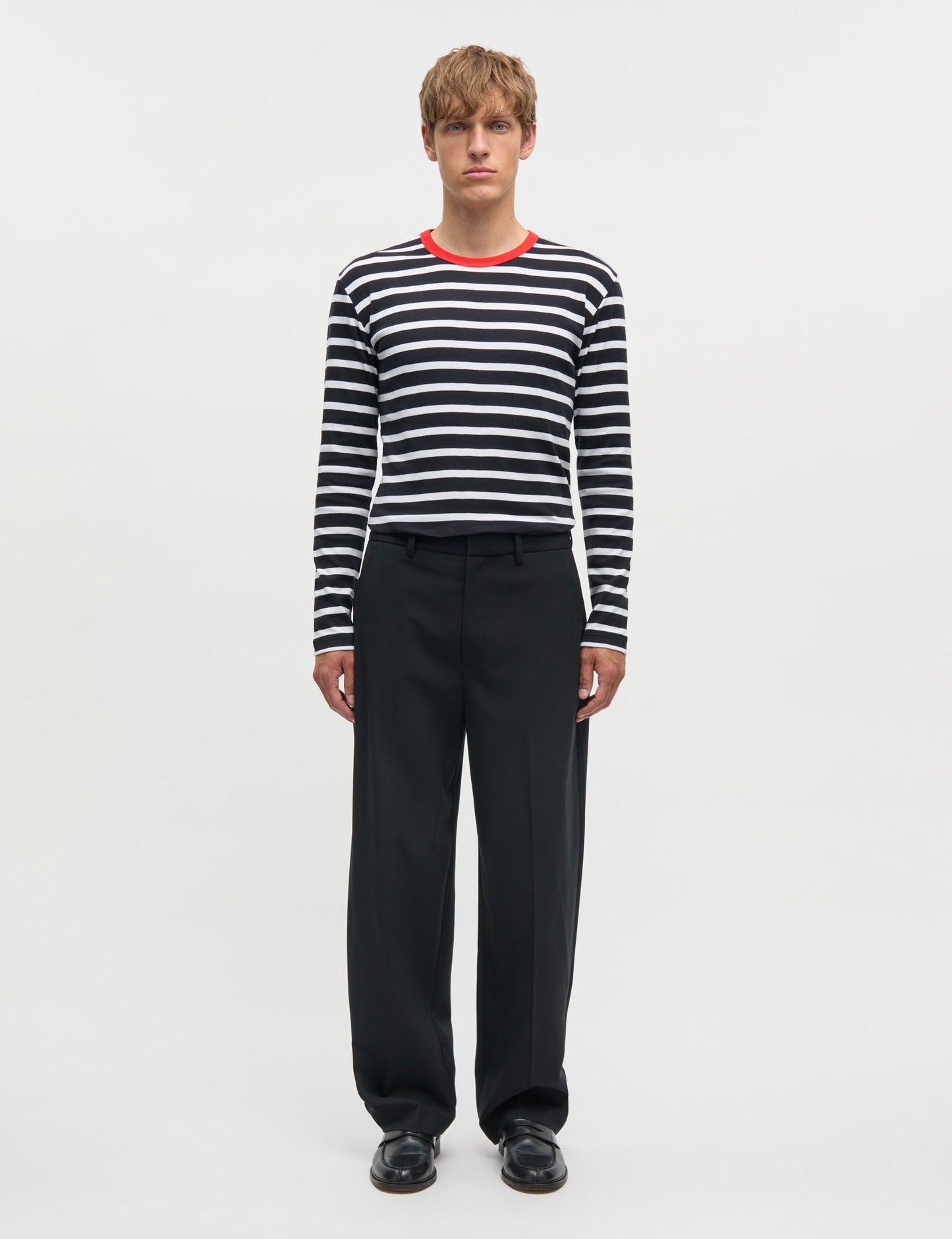 Dense Weave Henry Pants, Black