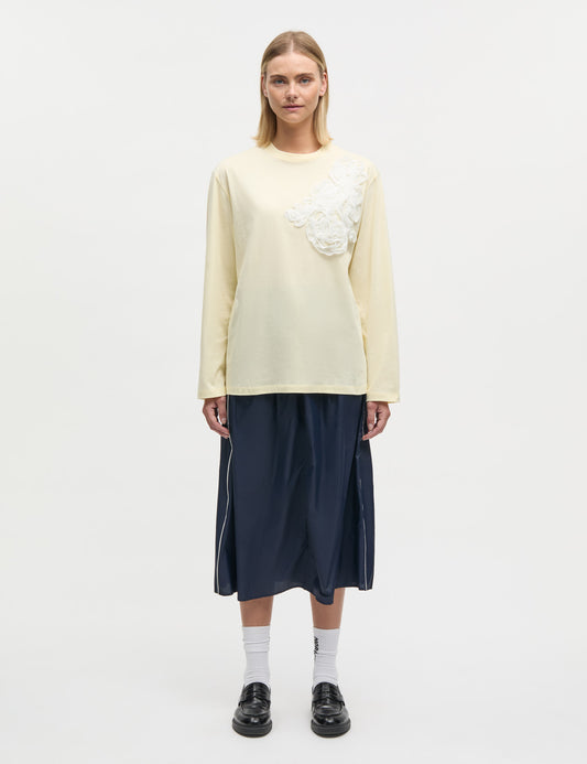 Single Cotton Jerry Tee LS, Almond Oil