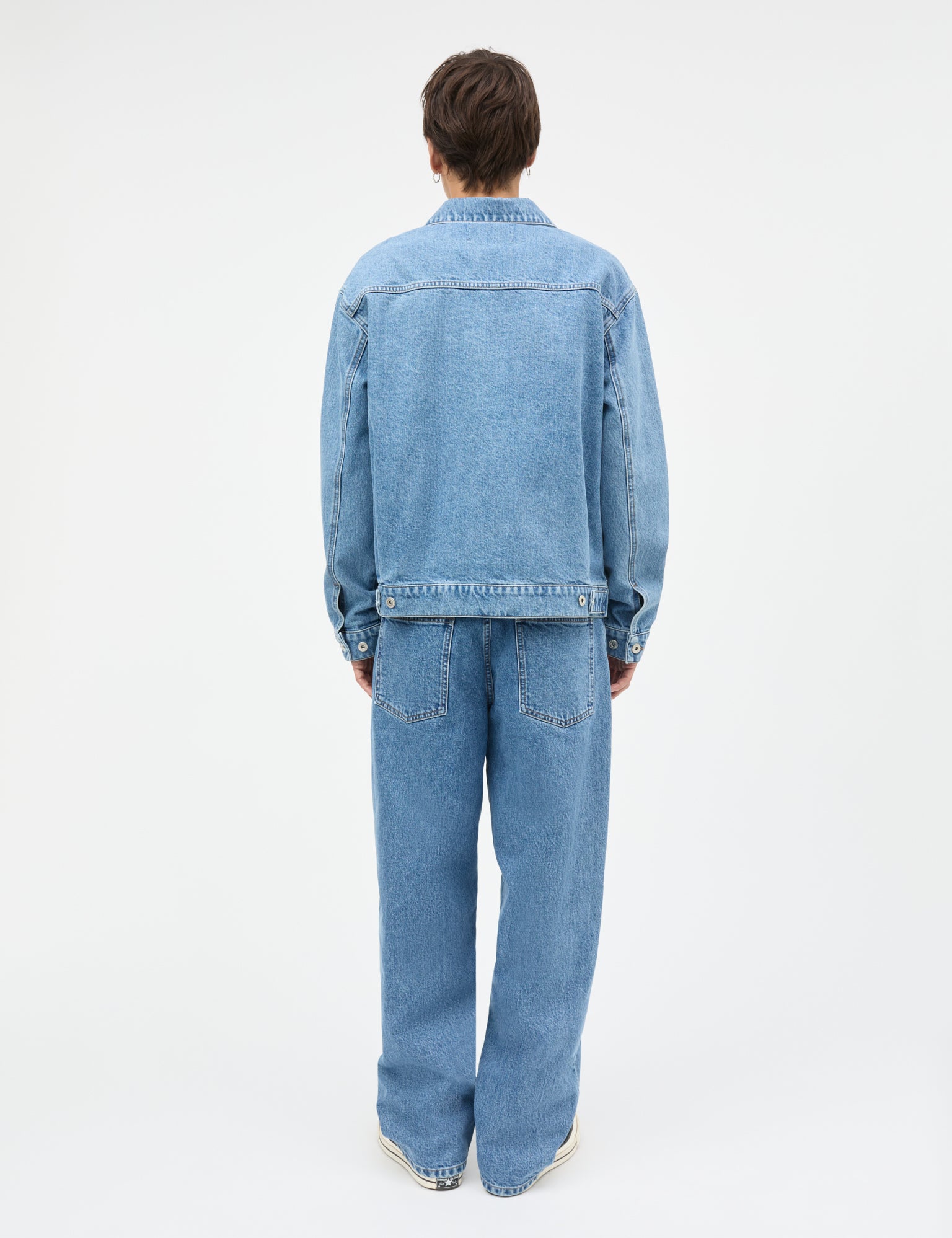 Arizona Denim Trucker Jacket, Mid Blue Stone Wash – MADS NØRGAARD
