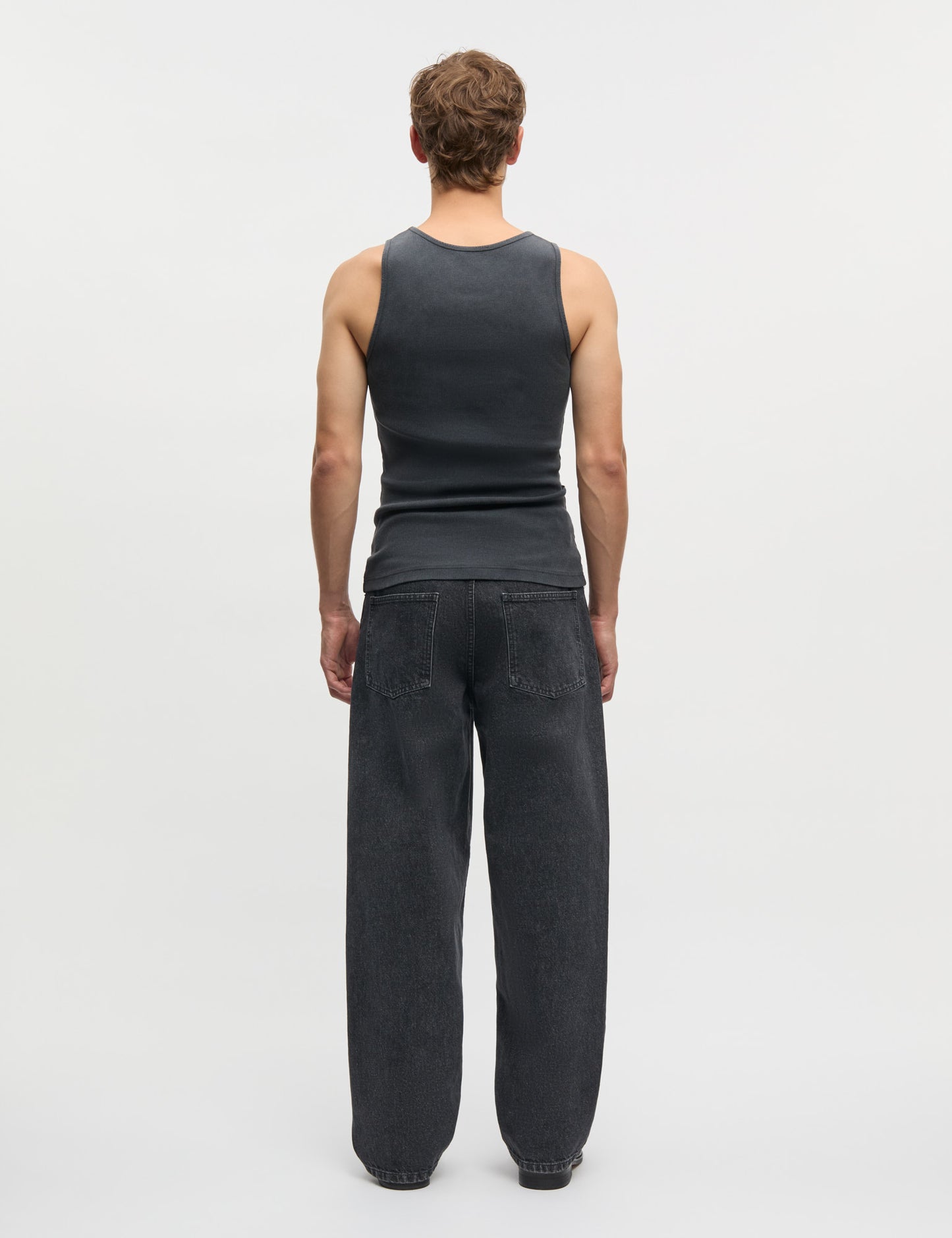 Arizona Black Denim Hannes Jeans, Black Grey Stone Wash