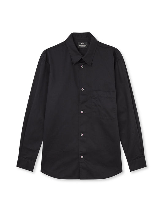Cotton Twill Storm Shirt, Black