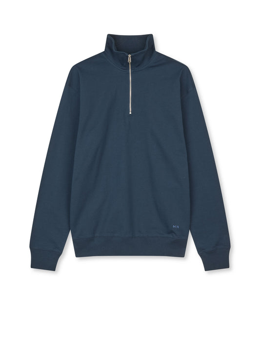 Light Terry Hans Half zip Sweat, Sky Captain