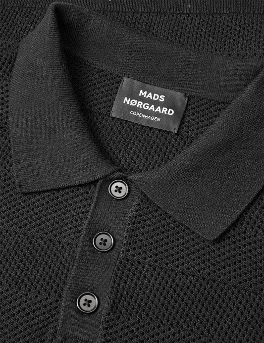 Cotton Lino Arlo Polo, Black