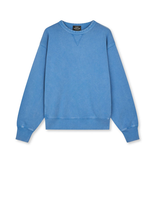 Compact Cotton Crew Sweat, Bright Cobalt