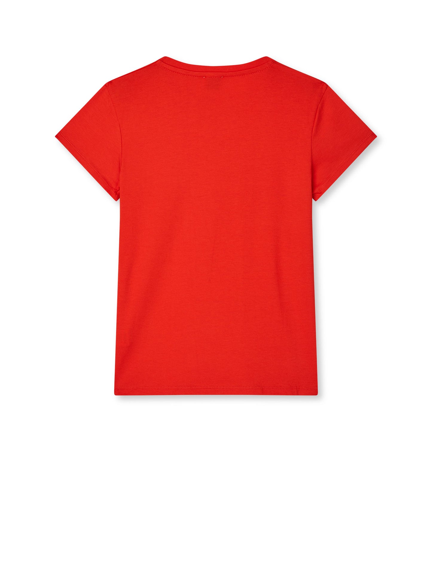Single Cotton Tuvina mini mirror Tee, Fiery Red