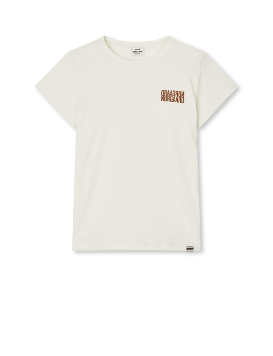 Single Cotton Tuvina mini mirror Tee, Vanilla Ice