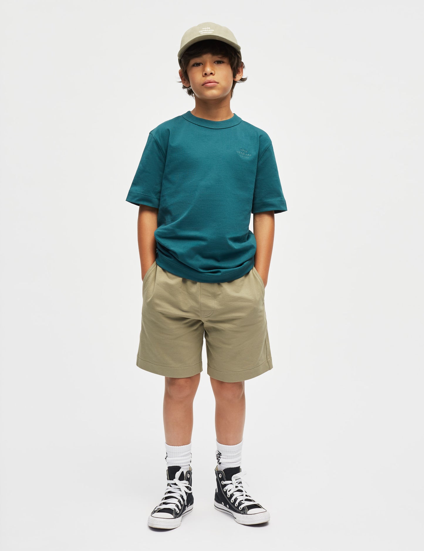 Cotton Jersey Theo Tee, Deep Sea