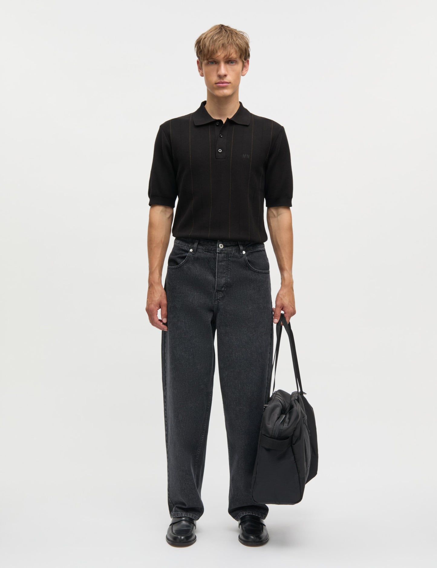 Classy Romeo Polo Knit, Black