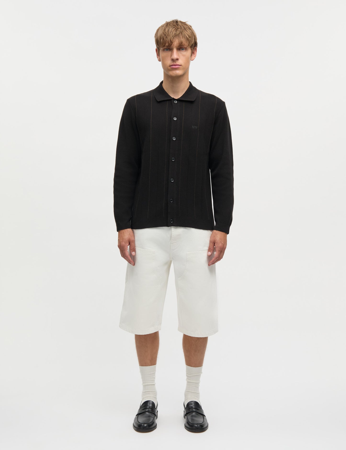 Classy Brando Polo LS Knit, Black