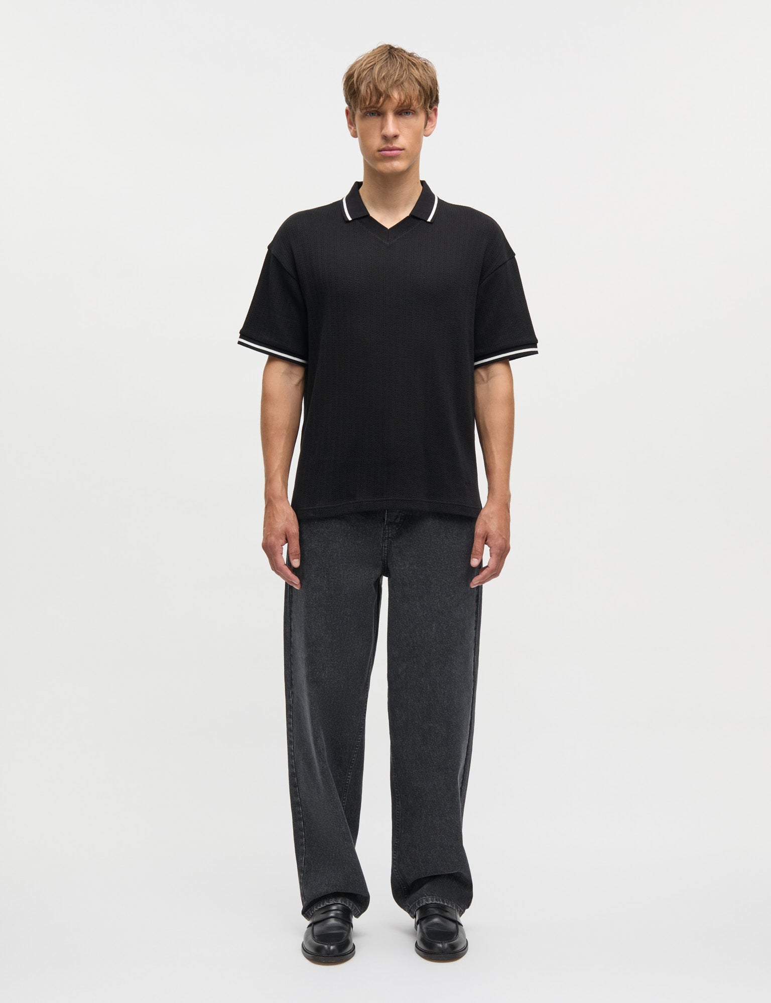 Sporty Lyonel Polo, Black – MADS NØRGAARD – COPENHAGEN