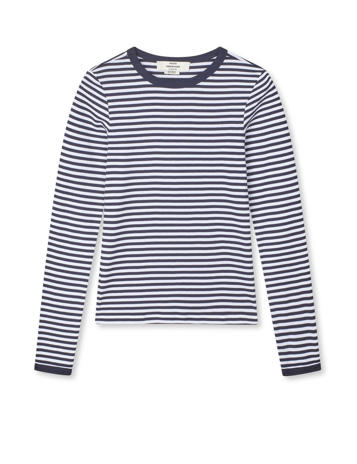 Grace Jersey Stripe Camille Tee LS, Sky Captain/White
