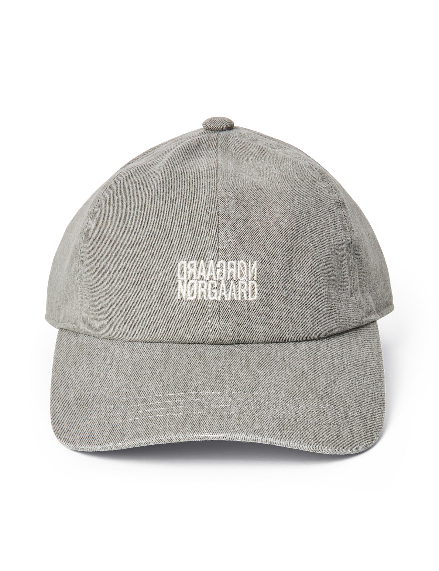 Washed Cotton Twill Mirror Coal Cap, Grey Melange
