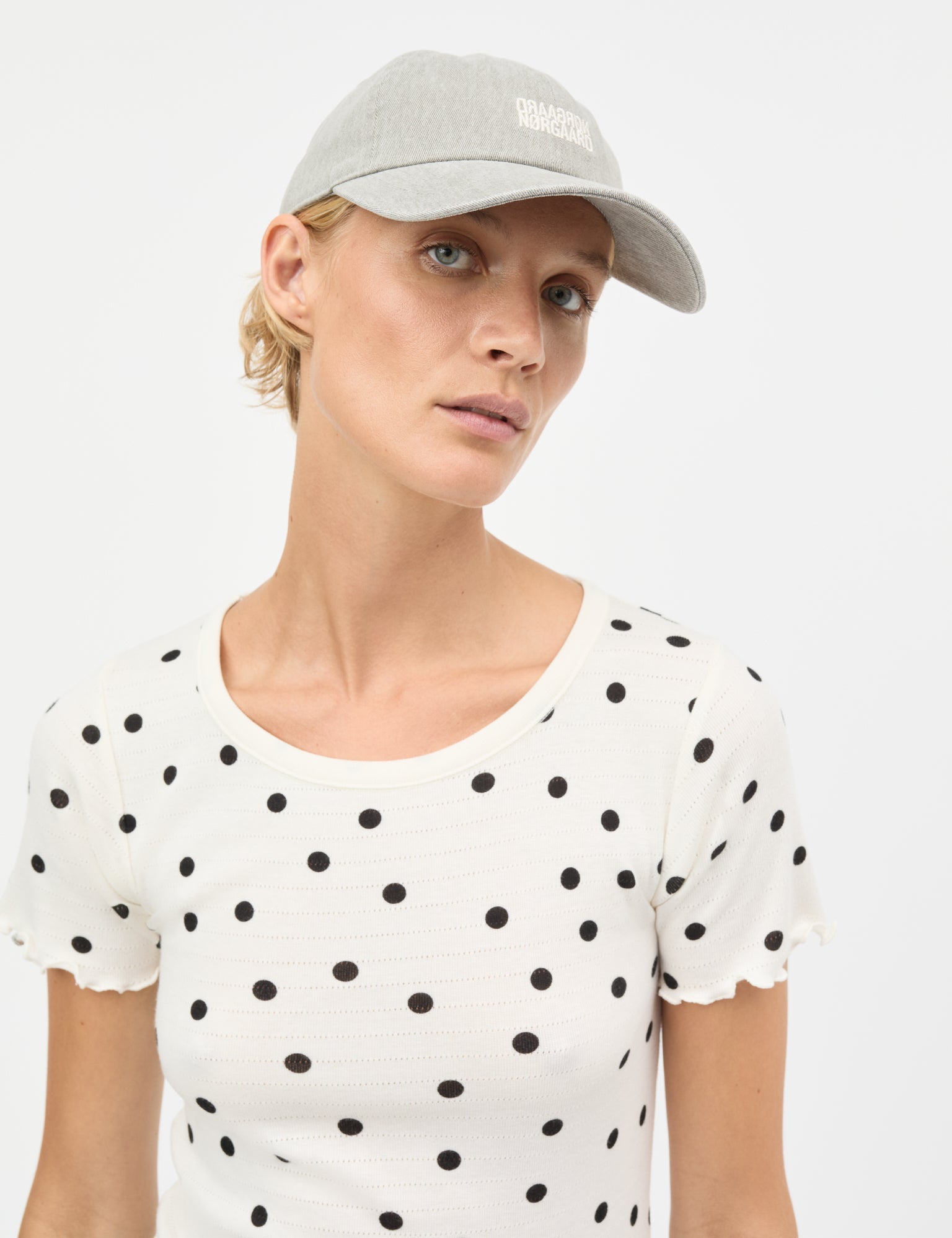 Washed Cotton Twill Mirror Coal Cap, Grey Melange – MADS NØRGAARD