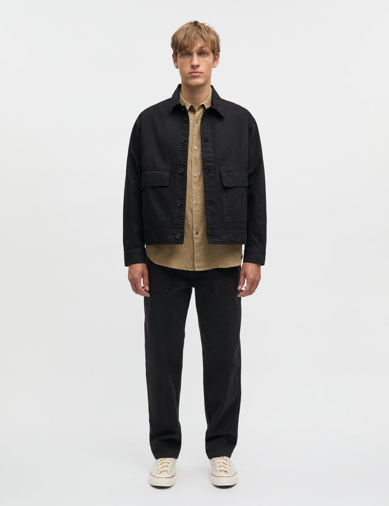 Sunrise Twill Miles Jacket, Black – MADS NØRGAARD – COPENHAGEN
