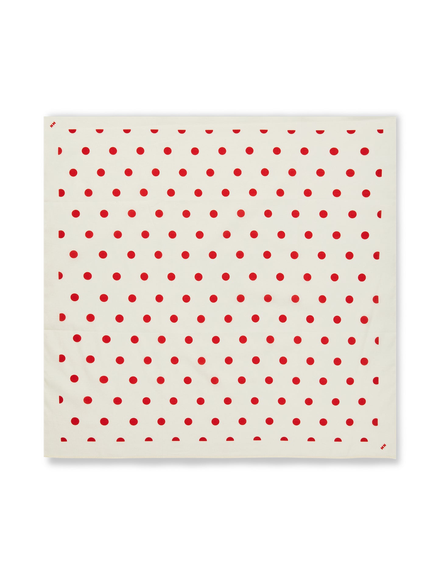 Soft Cotton Self Dot Scarf, Dot AOP/Fiery Red