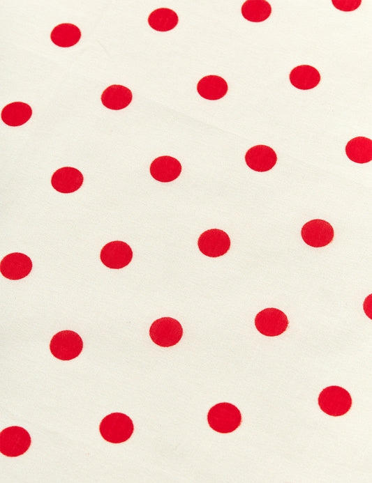 Soft Cotton Self Dot Scarf, Dot AOP/Fiery Red