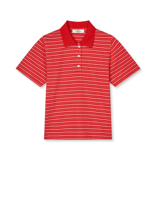 Light Terry Marlo Polo Tee, Fiery Red/Fairy Tale/Vanilla I