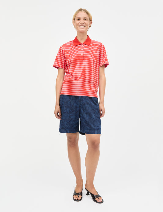 Light Terry Marlo Polo Tee, Fiery Red/Fairy Tale/Vanilla I