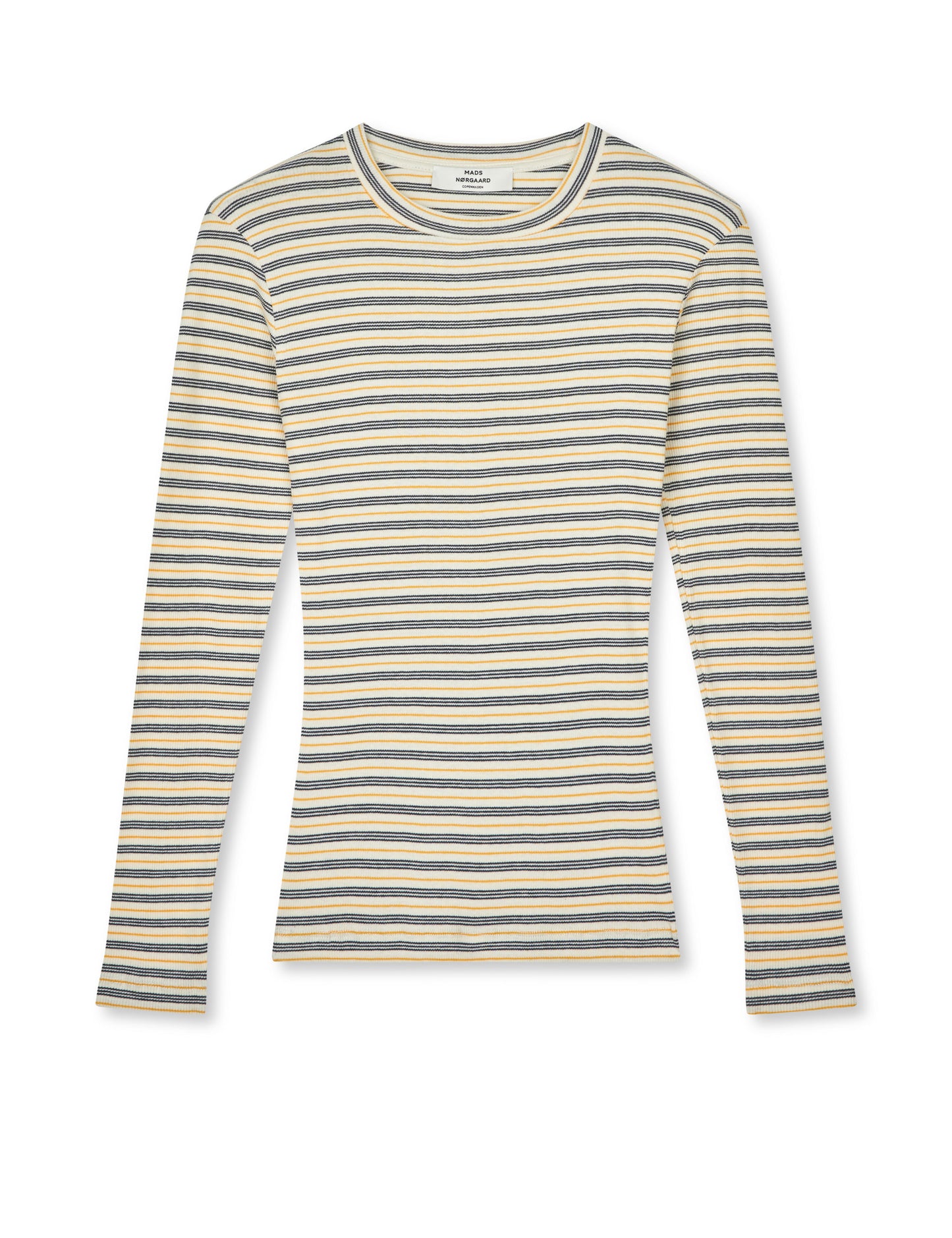 2x2 Cotton Stripe Tuba Tee LS, Vanilla Ice/Sky Captain/Zinnia