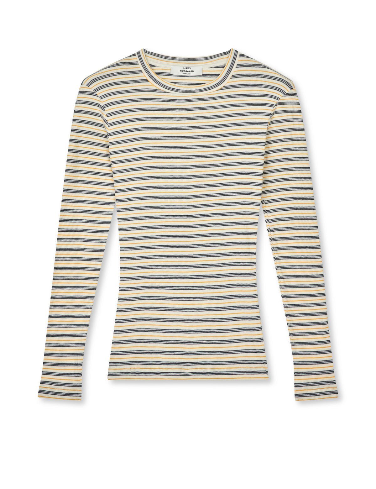 2x2 Cotton Stripe Tuba Tee LS, Vanilla Ice/Sky Captain/Zinnia