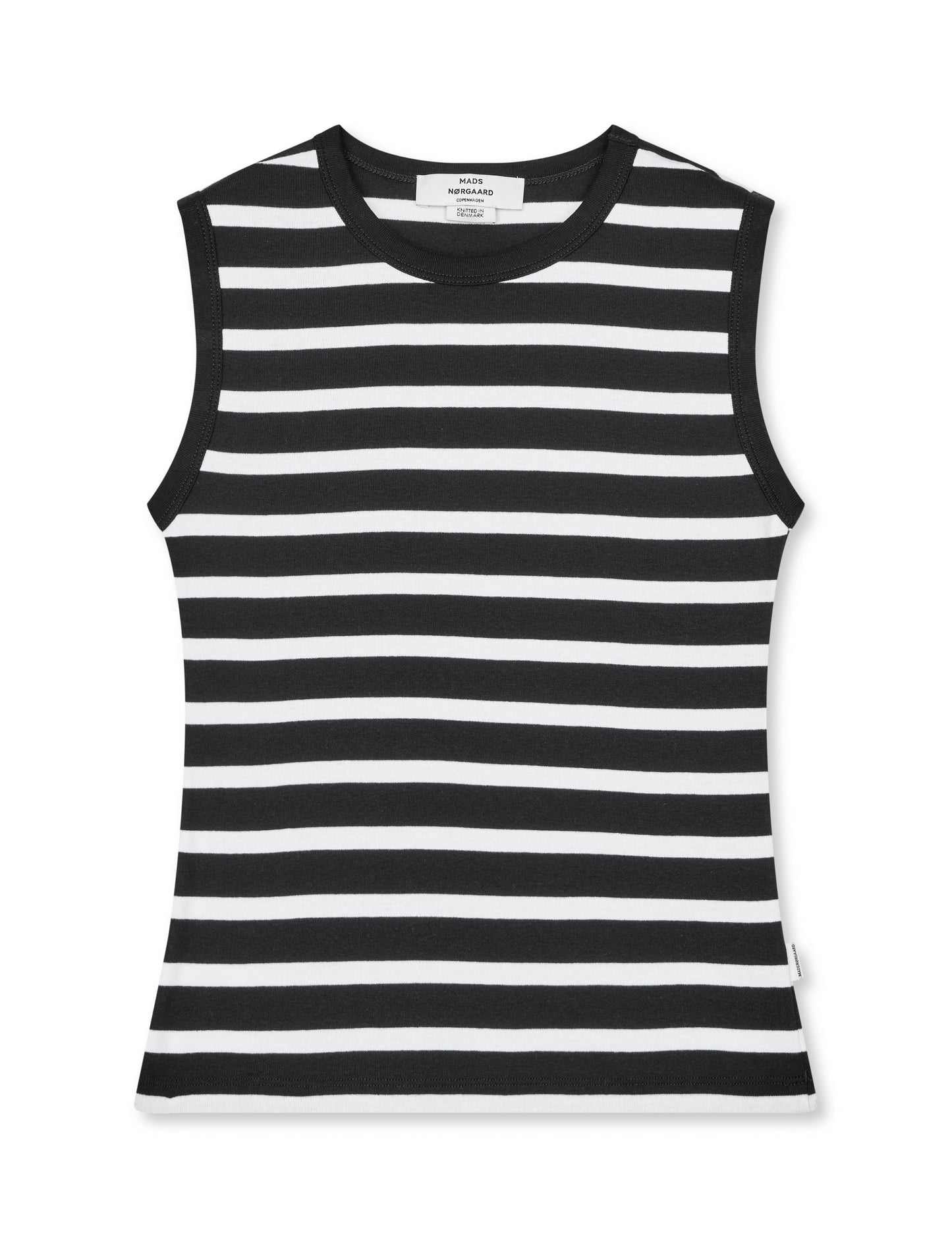 Grace Jersey Stripe Lea Top, Black/White