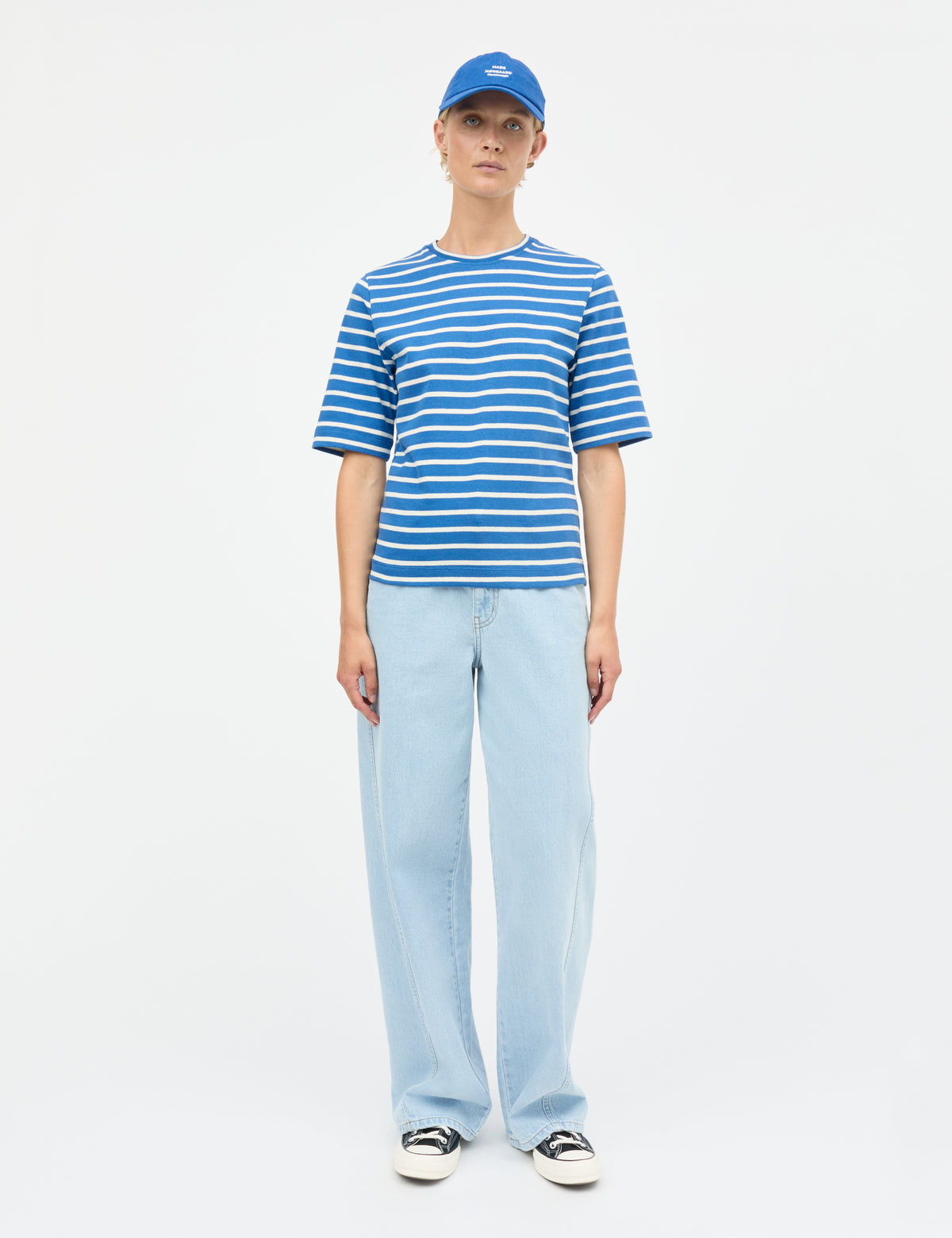 Pablo Malle Tee, Vanilla Ice/Bright Cobalt
