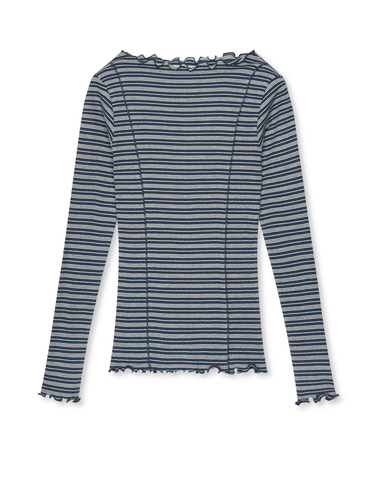 2x2 Cotton Stripe Siri Top, Sky Captain/Vanilla Ice/Cashme