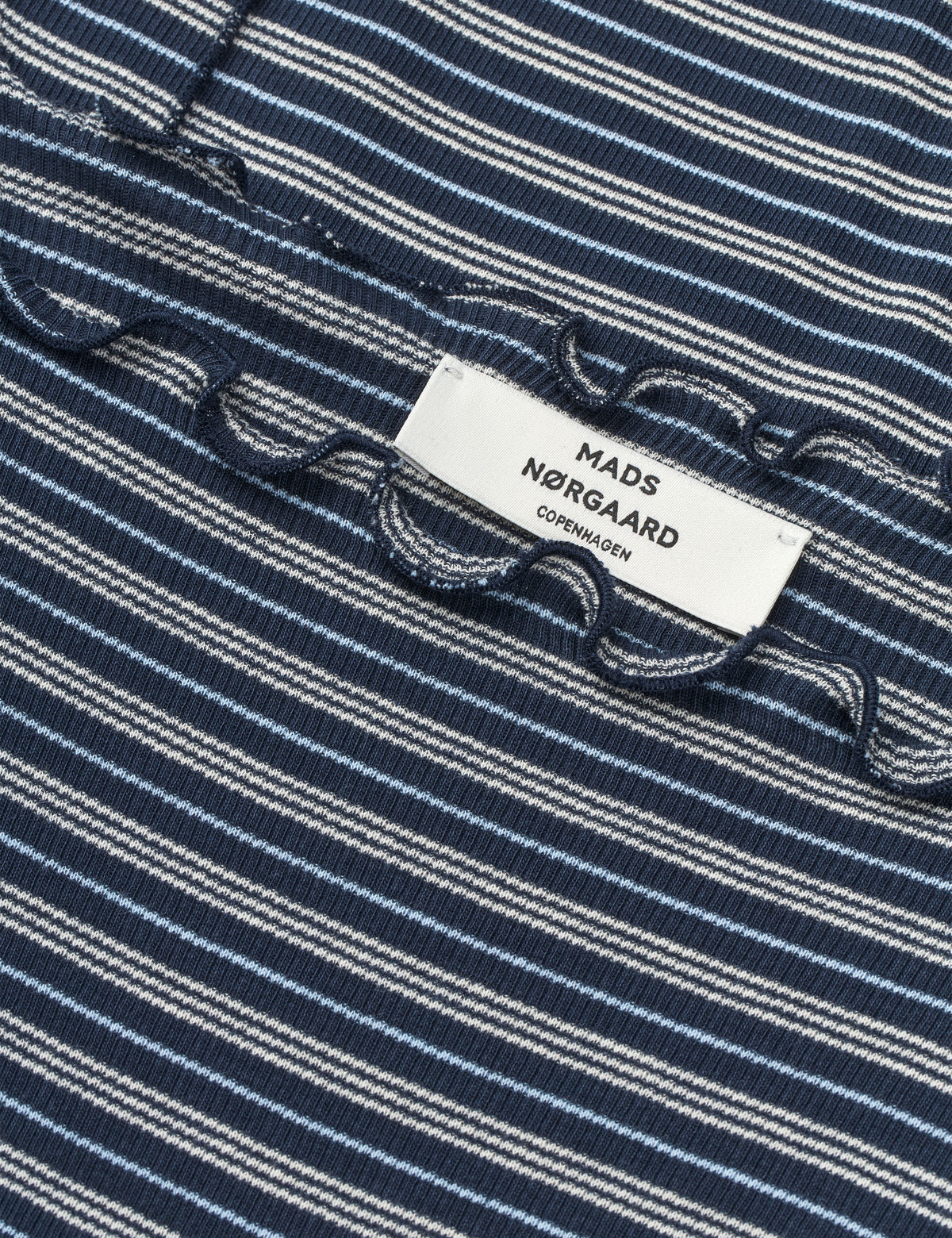 2x2 Cotton Stripe Siri Top, Sky Captain/Vanilla Ice/Cashme