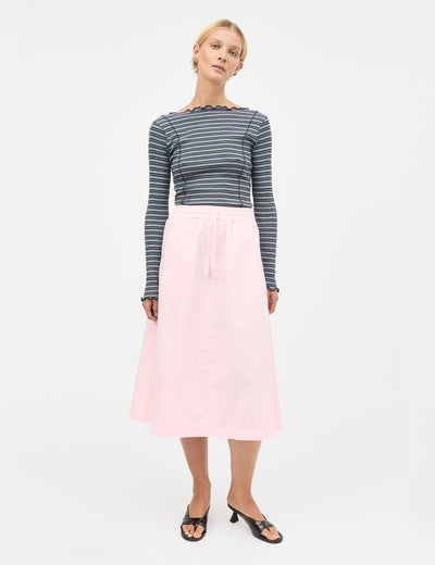 2x2 Cotton Stripe Siri Top, Sky Captain/Vanilla Ice/Cashme