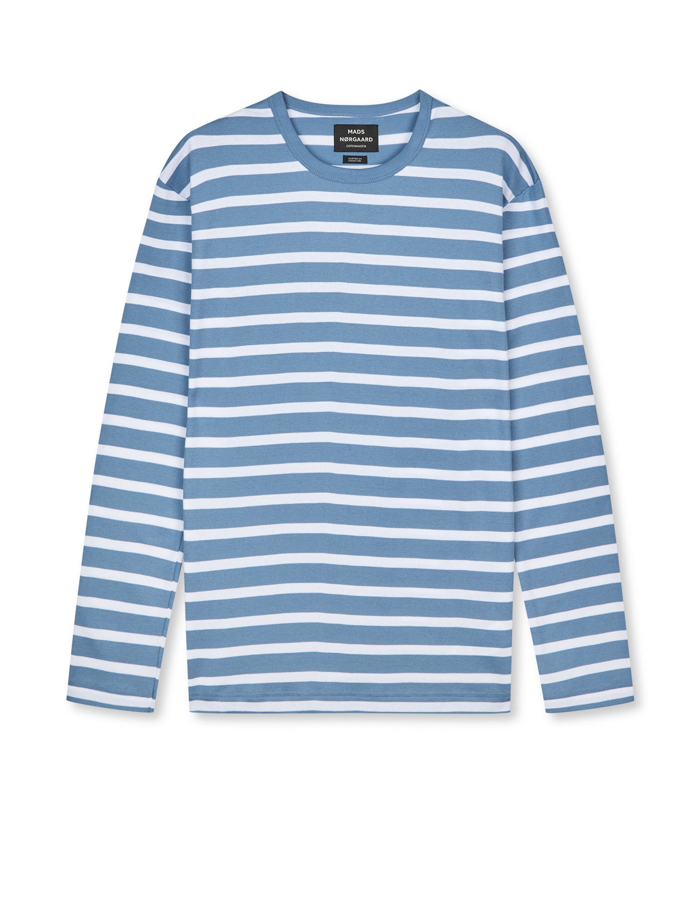 Trio Rib Tobias Tee LS, Riviera/White
