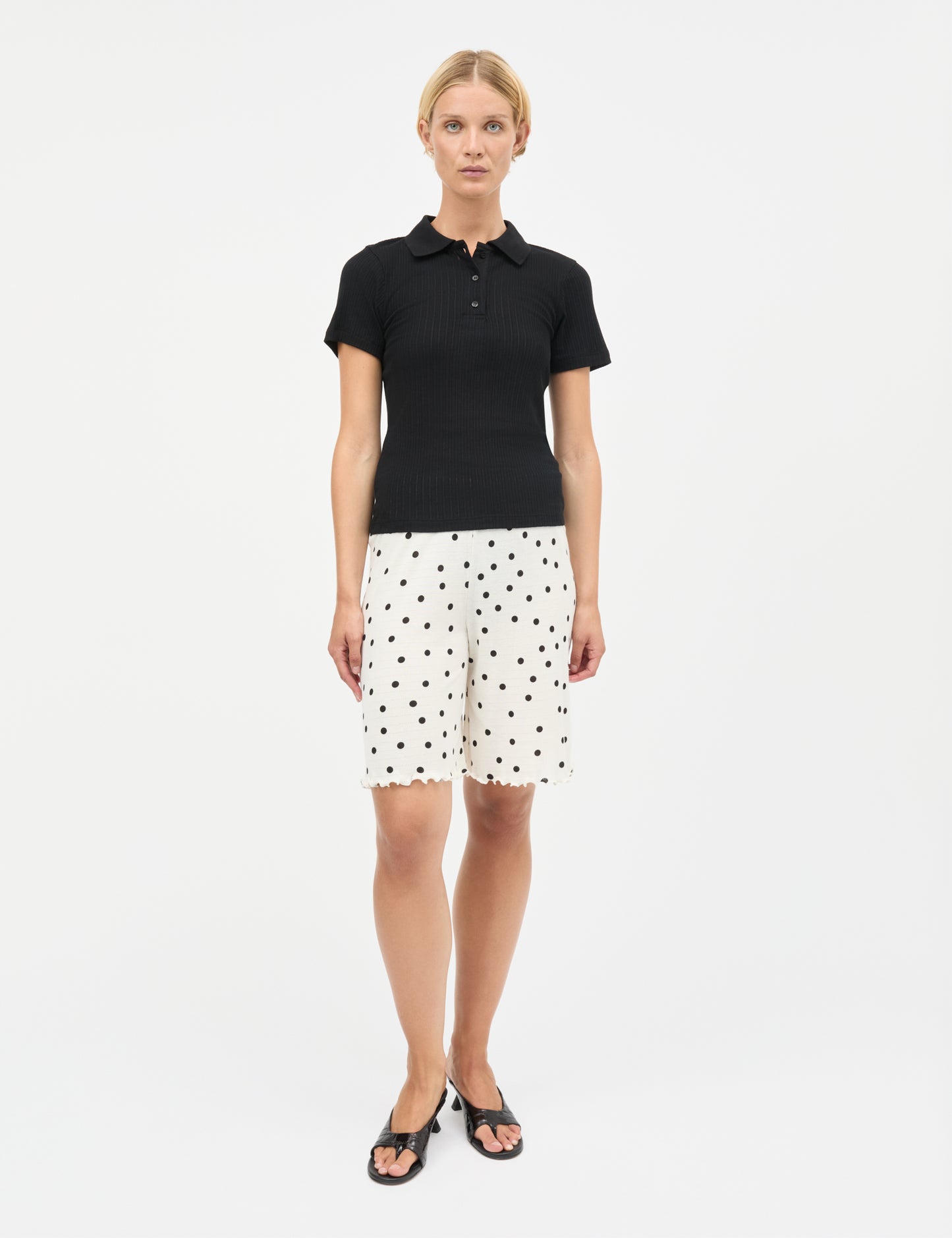 Pointella Layla Polo Tee, Black